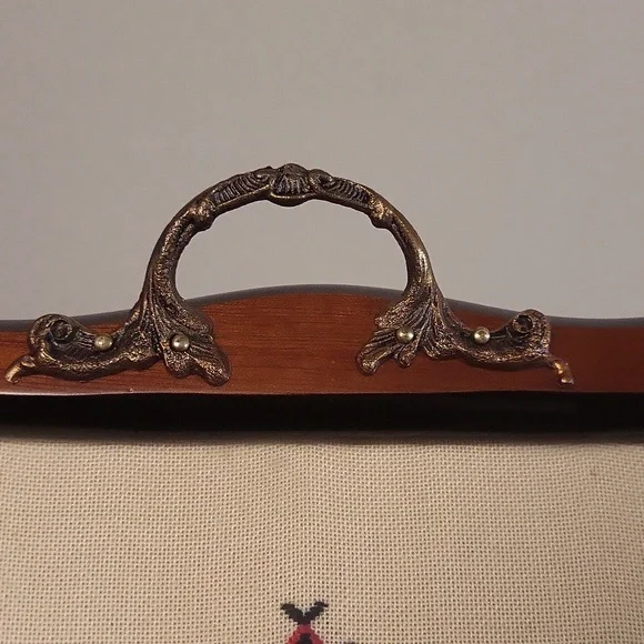 Vintage Handmade1960’s/1970’s Cross Stitch Embroidery Inlay Br… - Picture 8 of 8